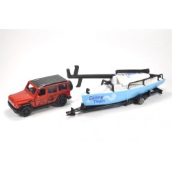 Mercedes AMG G65 with boat trailer