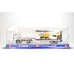 Mercedes Actros dieplader met helicopter