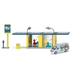 Bushalte met schoolbus