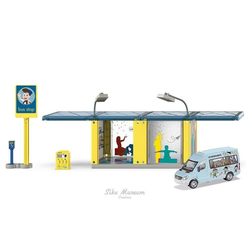 Bushalte met schoolbus