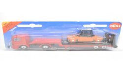 Mercedes Actros mit Tieflader und Hamm HD90 Walze