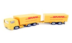 Scania R380 box truck with trailer DHL