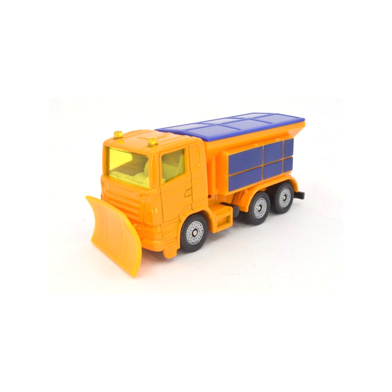 Scania R380 snow plow with salt spreader
