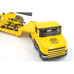 Scania CT14 torpedo met dieplader en helicopter ÖAMTC