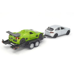 Porsche Macan with trailer and Gumpert Apollo