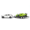 Porsche Macan with trailer and Gumpert Apollo