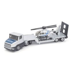 Scania CT14 with low loader and helicopter Polizei