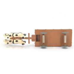 Wagen met twee paarden