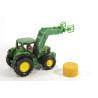 John Deere with haybale grabber