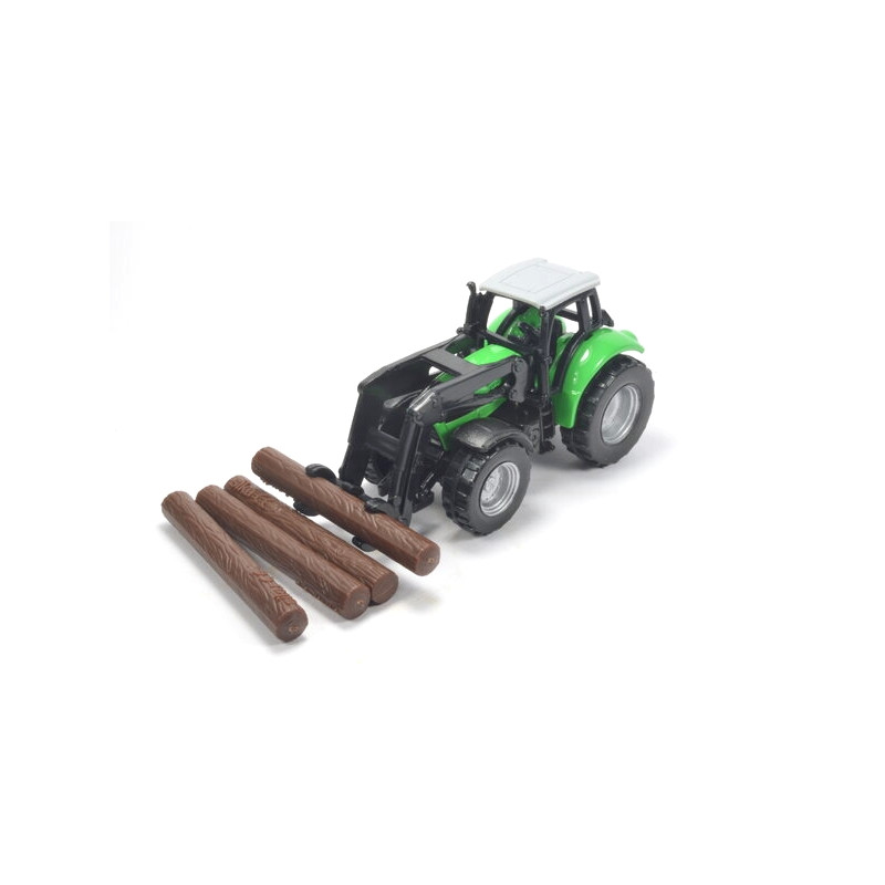 Deutz Agrotron with front loader and tree