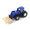 New Holland tractor met voorlader en palletlift