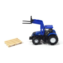 New Holland Traktor mit Palettengabel u. Palette