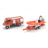 Unimog U400 with boat Feuerwehr