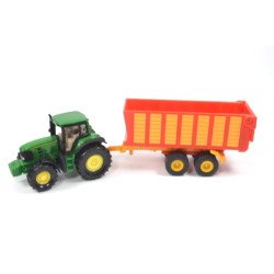 John Deere 7530 with silage trailer
