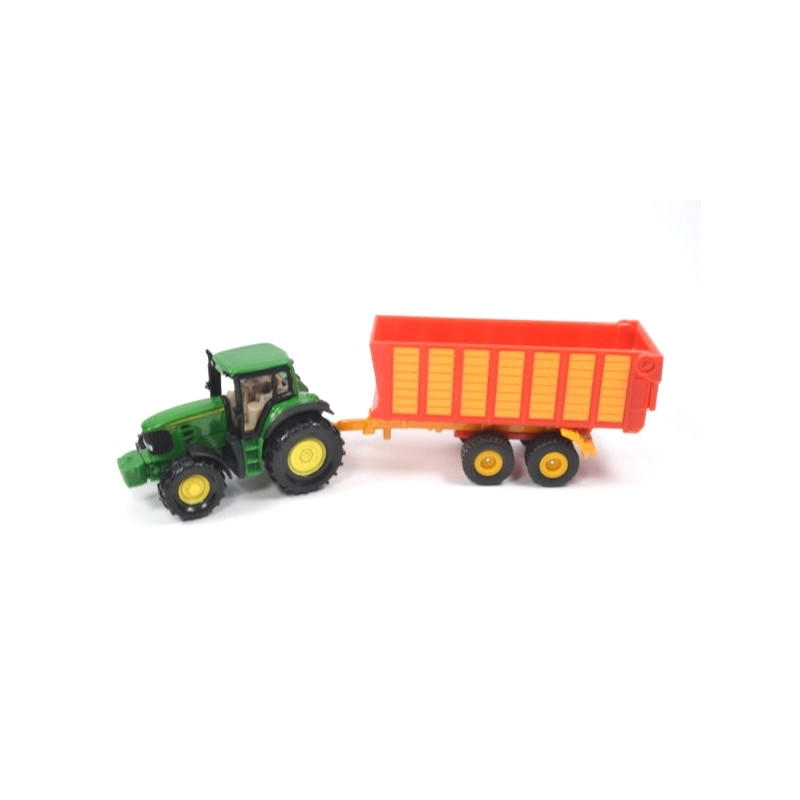 John Deere 7530 with silage trailer