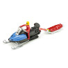 Snowmobile with rescue sled