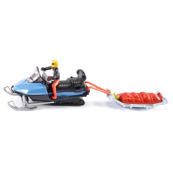 Snowmobile with rescue sled