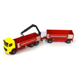 Mercedes Actros construction materials truck with trailer