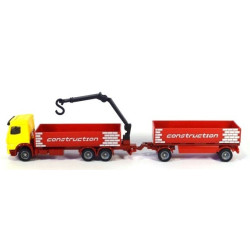Mercedes Actros construction materials truck with trailer