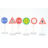 Traffic signs, 6 pieces