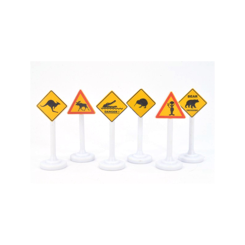 Internationale verkeersborden, 6 stuks