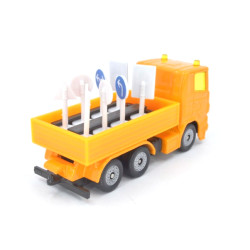 Scania R380 truck with traffic signs