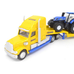 Freightliner Coronado with low loader and 2 New Holland T7070 tractors
