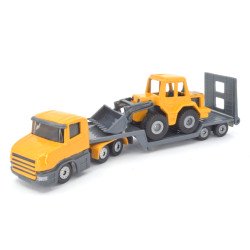 Scania CT14 with low loader and wheel loader