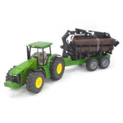 John Deere 8430 Traktor mit Forstanhänger