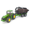 John Deere 8430 Traktor mit Forstanhänger