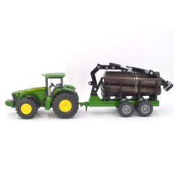 John Deere 8430 Traktor mit Forstanhänger