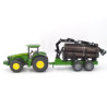 John Deere 8430 Traktor mit Forstanhänger