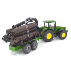John Deere 8430 Traktor mit Forstanhänger