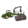 John Deere 8430 Traktor mit Forstanhänger