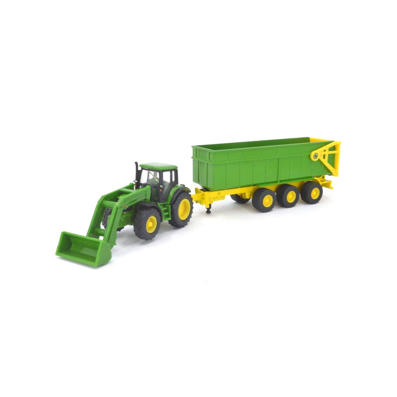 John Deere 6920S mit Frontlader und Kippanhänger