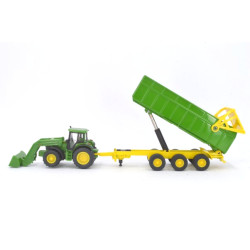 John Deere 6920S mit Frontlader und Kippanhänger