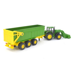 John Deere 6920S mit Frontlader und Kippanhänger