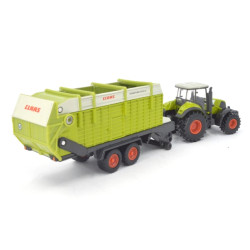 Claas Axion 850 tractor met Claas Quantum opraapwagen