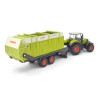 Claas Axion 850 tractor met Claas Quantum opraapwagen