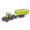 Claas Axion 850 tractor met Claas Quantum opraapwagen
