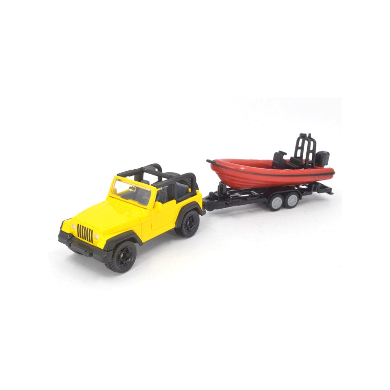 Jeep Wrangler with boat