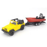 Jeep Wrangler with boat