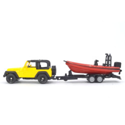 Jeep Wrangler with boat