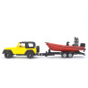 Jeep Wrangler with boat