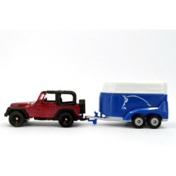 Jeep Wrangler with Horse trailer