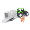 Deutz Fahr Agrotron 256 Traktor mit Viehanhänger und Kuh