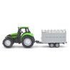 Deutz Fahr Agrotron 256 tractor met vee aanhanger en koe