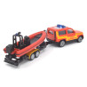 Land Rover Defender 90 fire brigade with trailer and boat