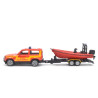 Land Rover Defender 90 fire brigade with trailer and boat