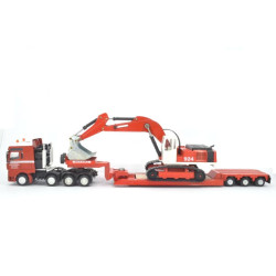 MAN TGA zwaartransport met Liebherr R-974 graafmachine "Max Goll"